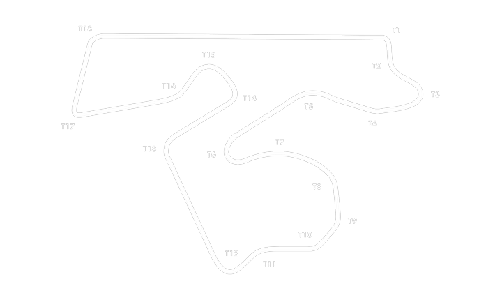 The Bend Motorsport Park circuit map
